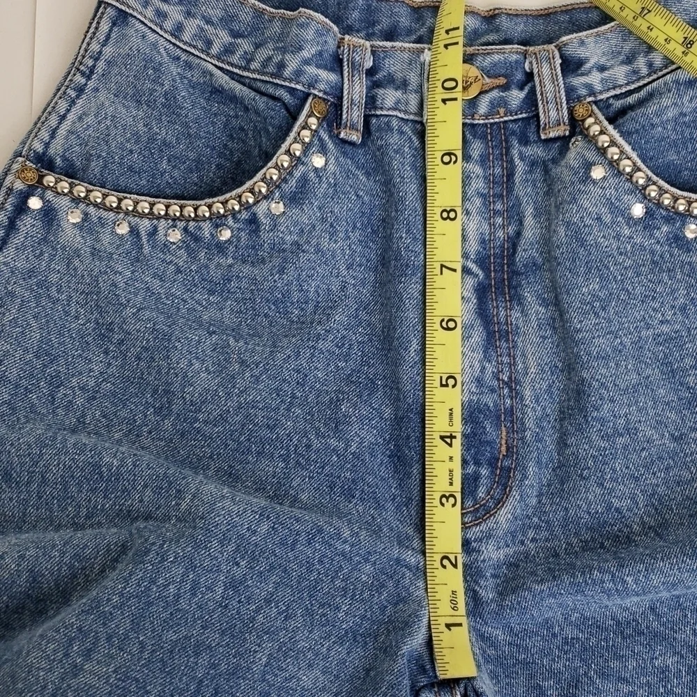 Vintage Rare Pepe Jeans London High Waist Straight Leg Embellished Jeans 26 EUC - Picture 13 of 15